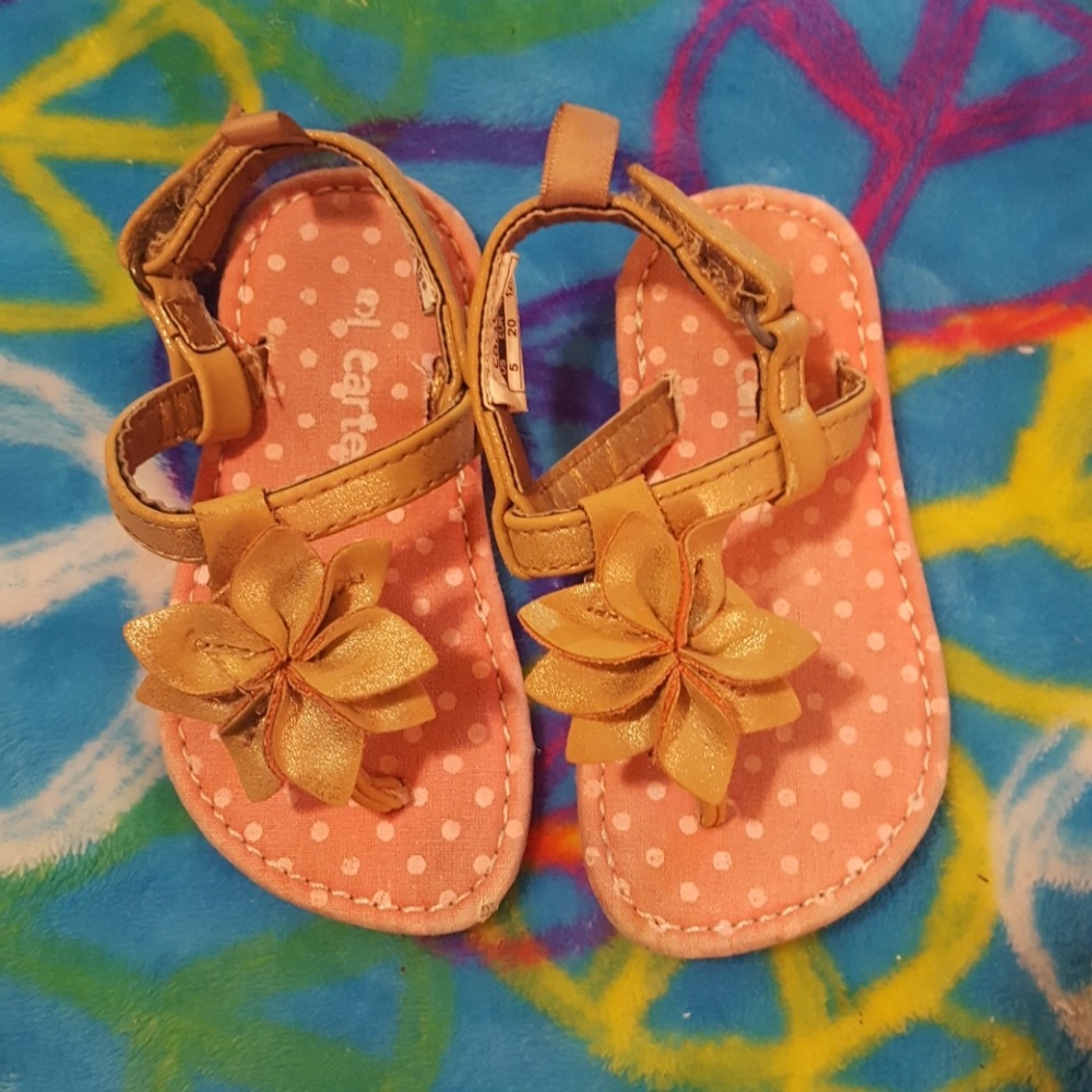 Pink and gold Carter's sandals